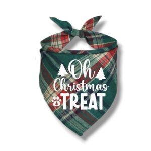 Christmas Dog Bandana “Oh Christmas Treat “ M/L - NEW